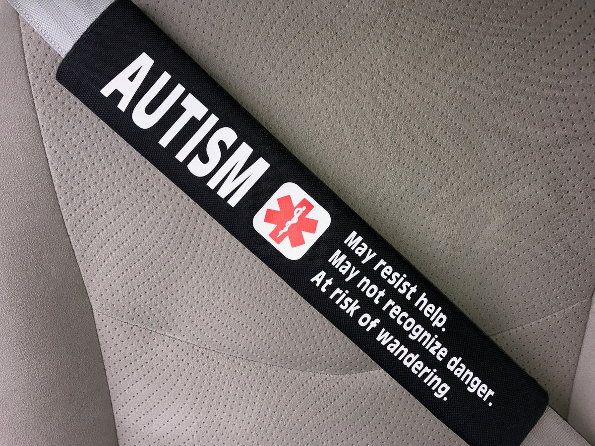 Autism Medical Alert Seat Belt Cover Safety Awareness Products