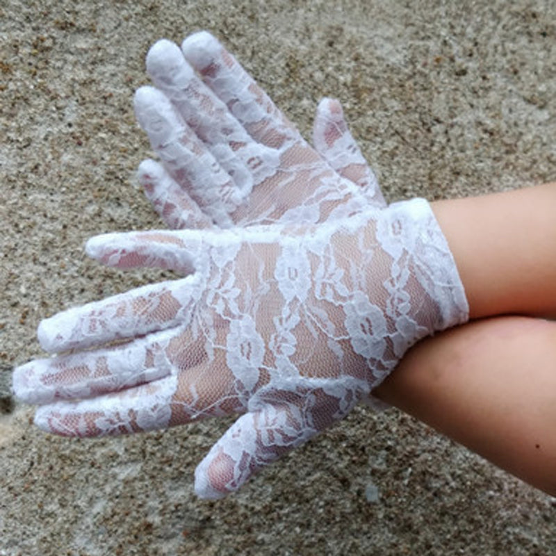 ivory lace gloves