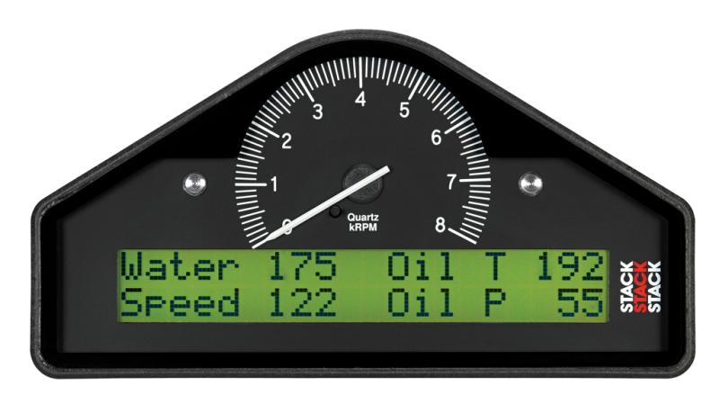 AutoMeter - ACTION REPLAY DASH, BLK, 0-6-13K RPM INVERT (BAR, DEG. C, KM/H) (ST8100AR-R-E)