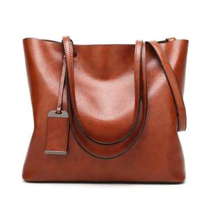 Medium Pull Up Leather Bag with Bag Tag(9 Available Colors)