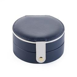 Round PU Leather Portable Jewelry case (3 Available Color)