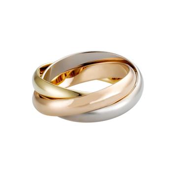 Tri-color Interlaced Titanium Ring