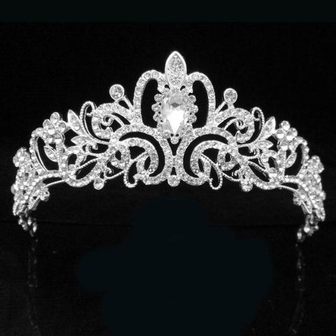 Classic Zirconia Paved Filigree Pageant Diadem (7 Available Designs)