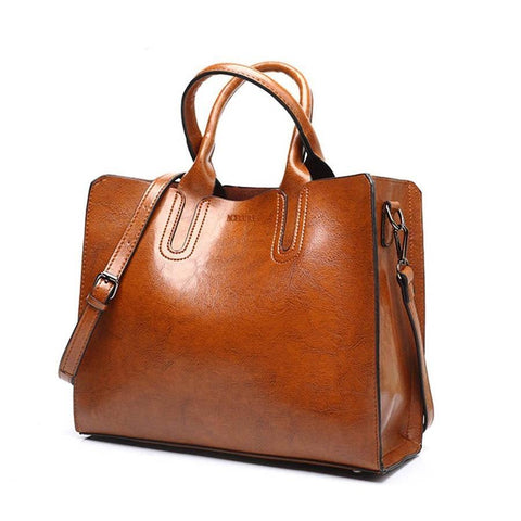 Large Leather Tote and Cross-Body Leather Bag (13 Available Colors)