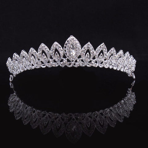 Traditional Victorian Zirconia Paved Princess Tiara (7 Available Style)