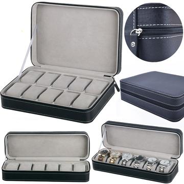 Navy Blue Zippered Storage Watch Case (3 Available Size)