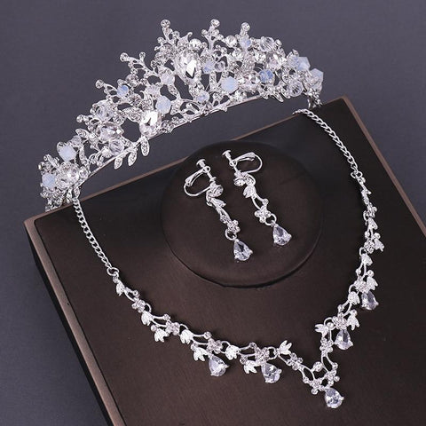 Crystal & Beads Floweret Tiara Set (7 Available Sets)