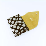 Carmine Dot Mini Wallet - Black & Silver