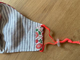Liberty of London fabric Face Mask - poppy
