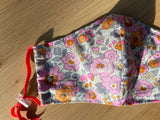 Liberty of London fabric Face Mask - Neon Betsy Peonia