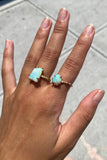 Small Exceptional Australian Opal Yellow Gold Ring