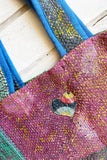 Sea Moss Kantha Tote Bag