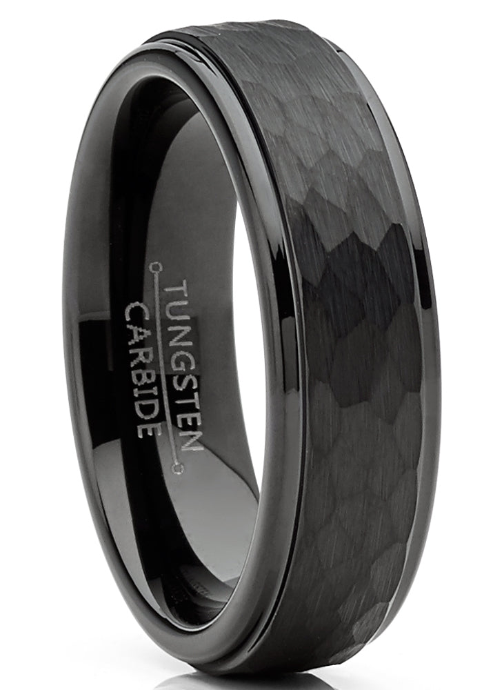Solid Titanium Satin Brushed Simulated Diamond Wedding Ring Band Size 5-13 