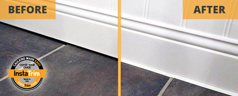InstaTrim, before and after baseboards