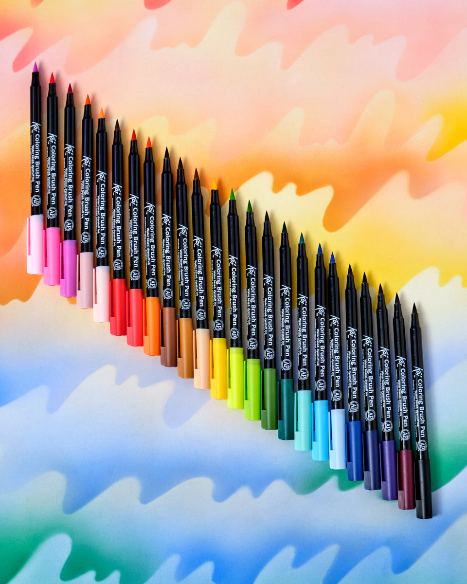 dividend Extra smokkel Koi Coloring Brush Pen Set of 24 – Crush