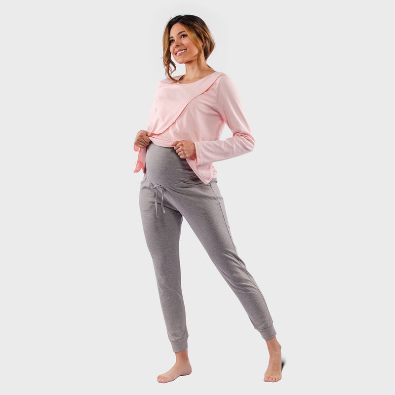 Cooperativa Ciudad Sensible Pijama de Embarazo y Lactancia Premium, Jogger Ohm – Ohmamá Ropa de  Maternidad