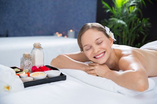 Woman enjoying a relaxing spa