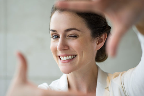 Woman with fair skin