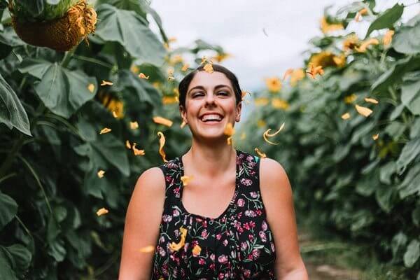 Happy woman with radiant skin