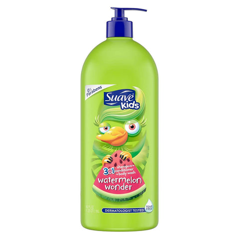 Suave Watermelon Wonder 3-in-1 Shampoo, Conditioner, Body Wash