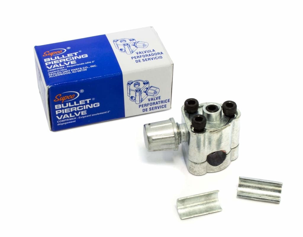 Details about   BPV31 SUPCO Bullet Piercing Valve for 1/4" 5/16" and 3/8" Tubing 3 in 1 Access
