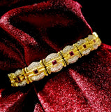 Ruby and Diamonds Gold Bracelet