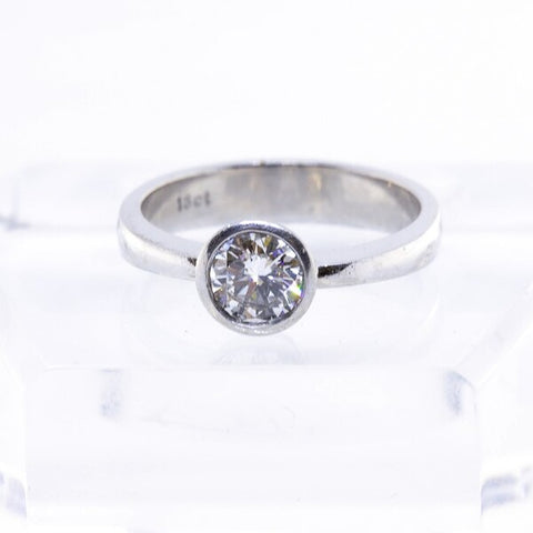 Tube Setting Solitaire Ring