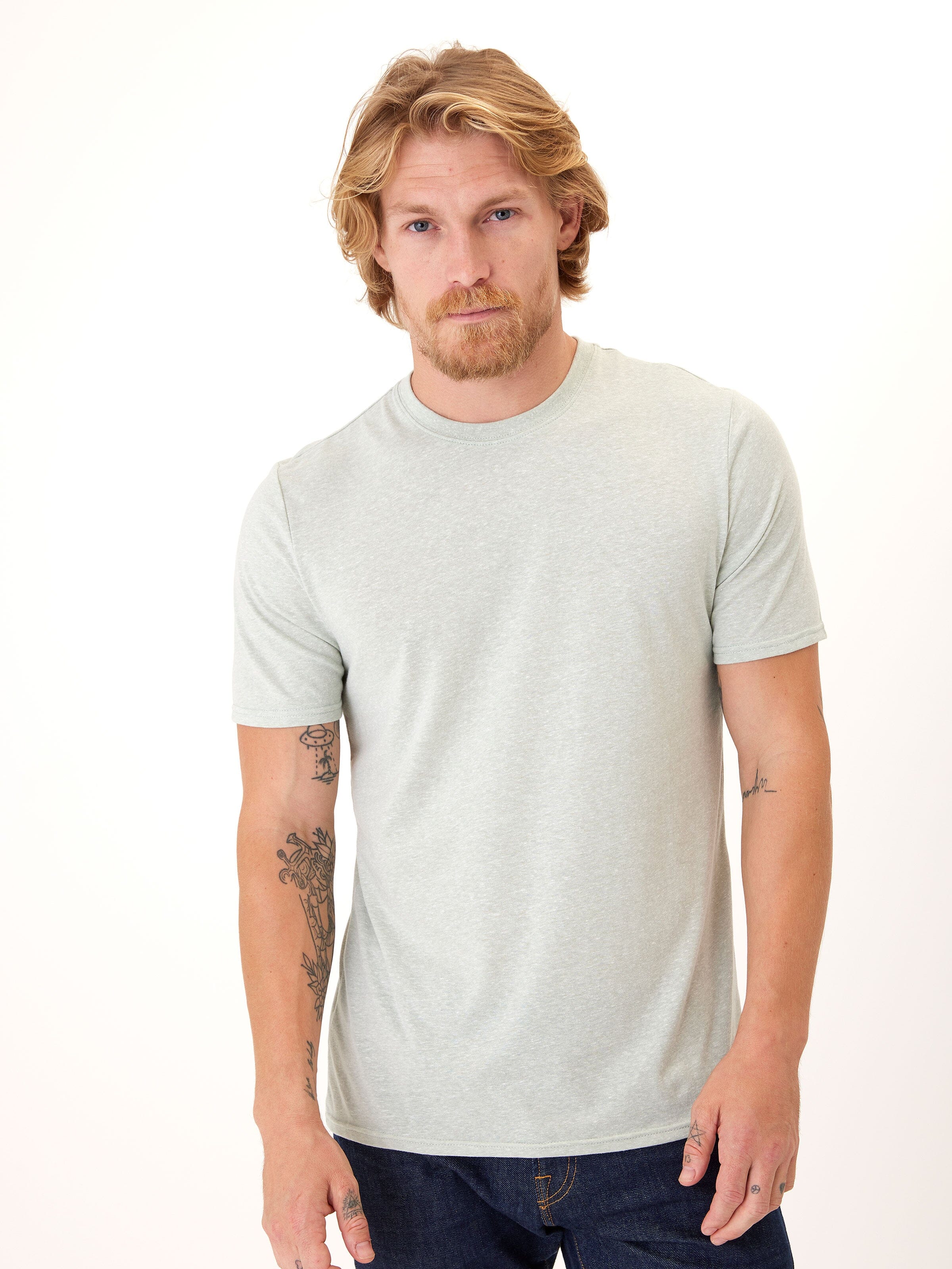 Triblend Crew Neck Tee Mens Tops Tshirt Short Threads 4 Thought 