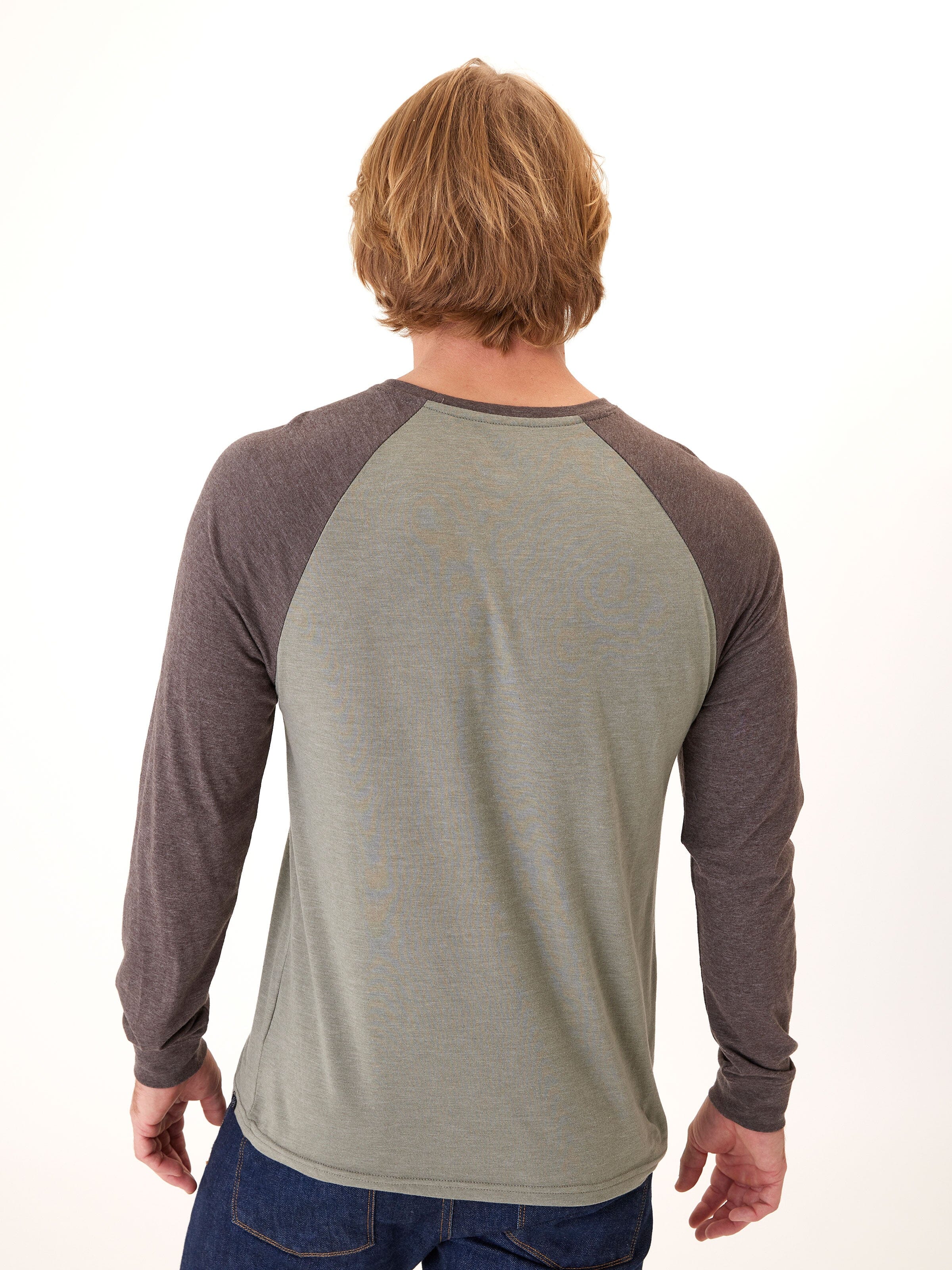 Triblend Long Sleeve Raglan Tee Mens Tops Tshirt Long Threads 4 Thought 