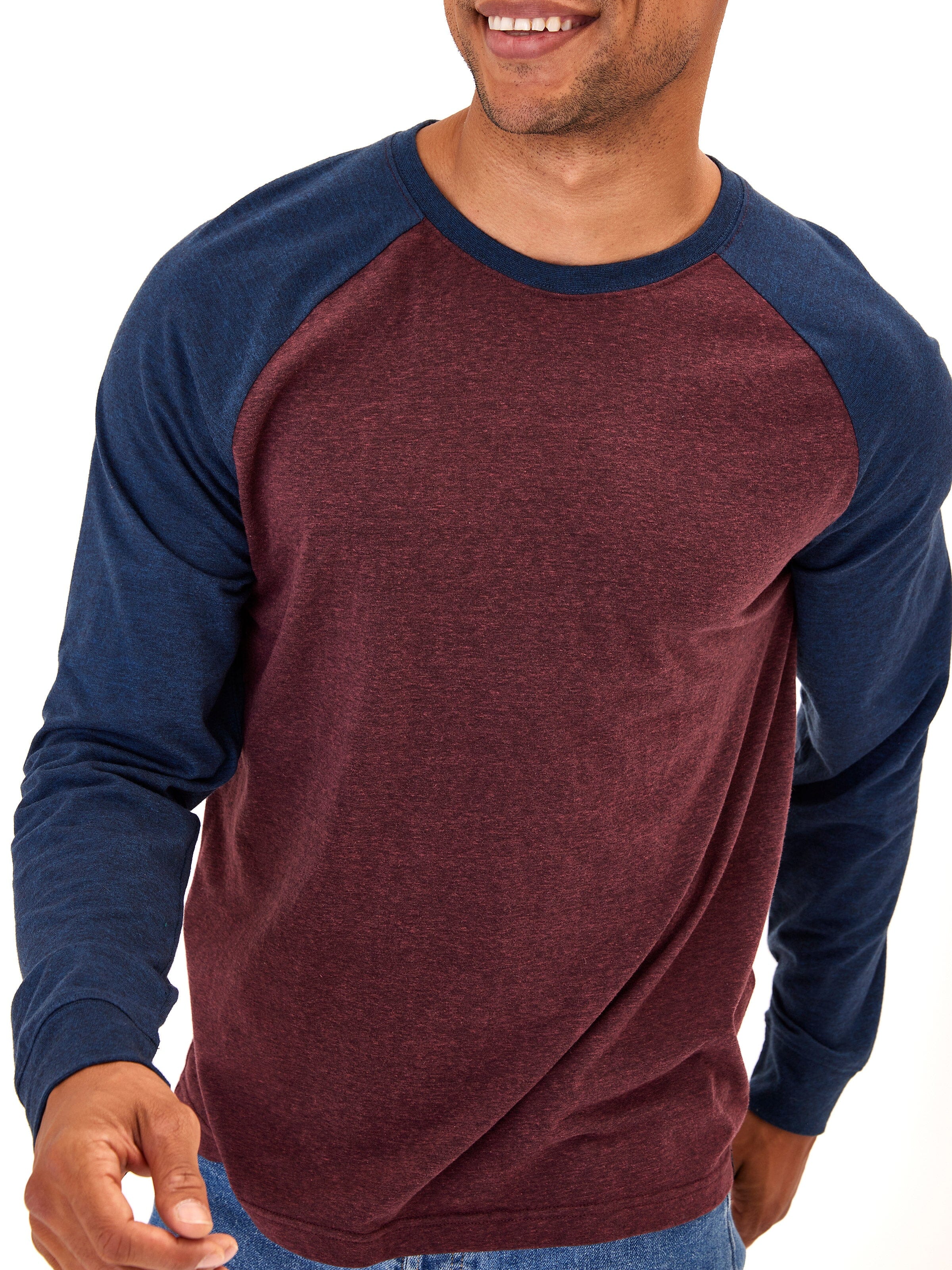 Triblend Long Sleeve Raglan Tee Mens Tops Tshirt Long Threads 4 Thought 