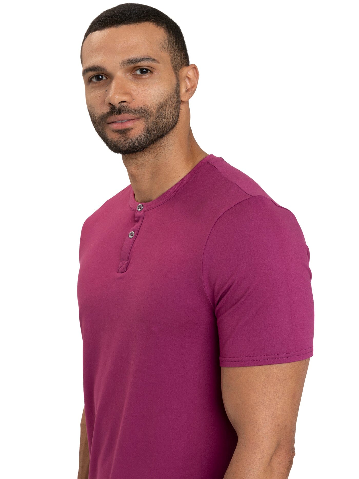 Frederick Luxe Jersey 2 Button Henley Mens Tops Tshirt Short Threads 4 Thought 