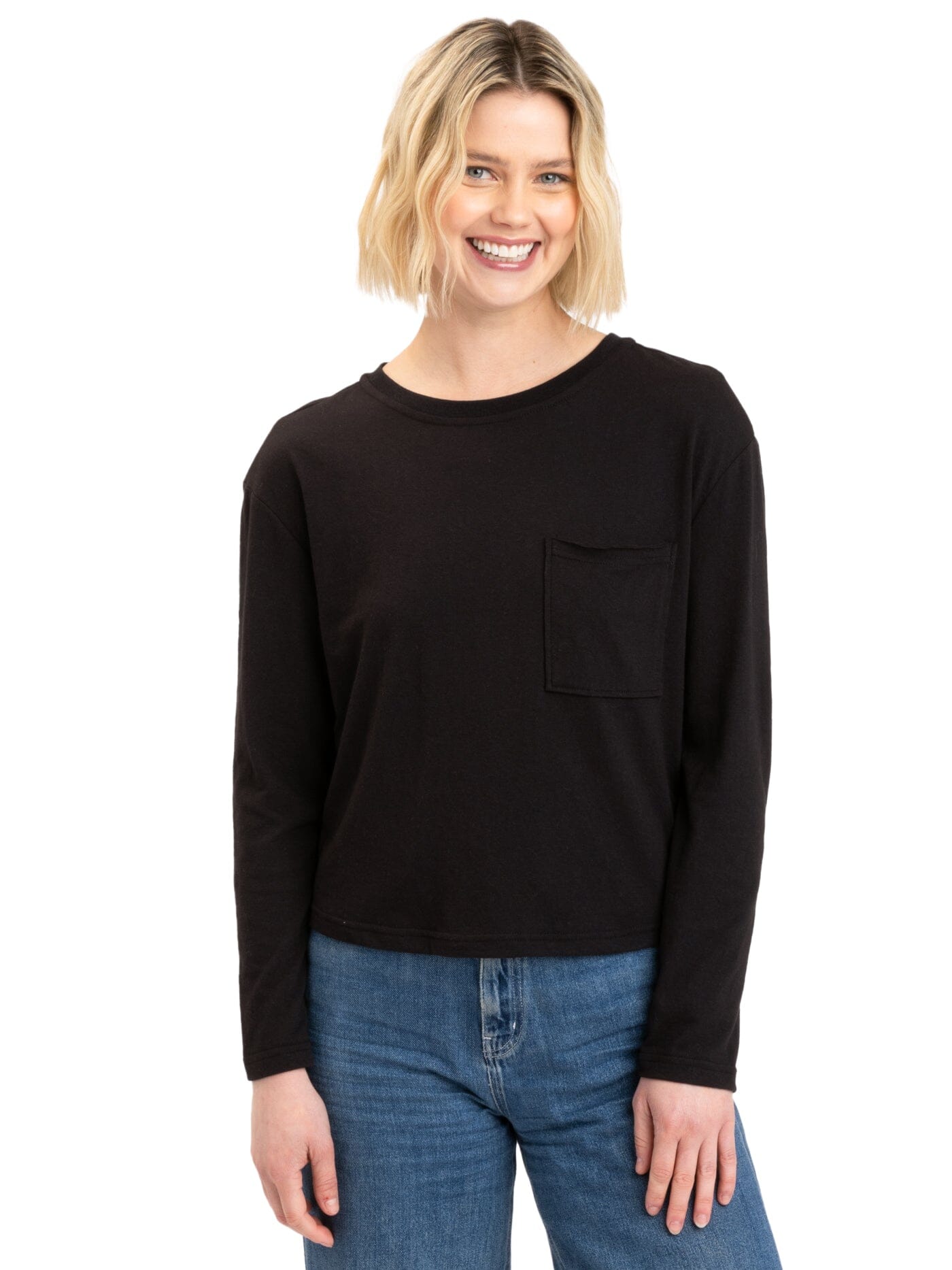 Maggie Triblend Long Sleeve Pocket Tee Womens Tops Long Threads 4 Thought 