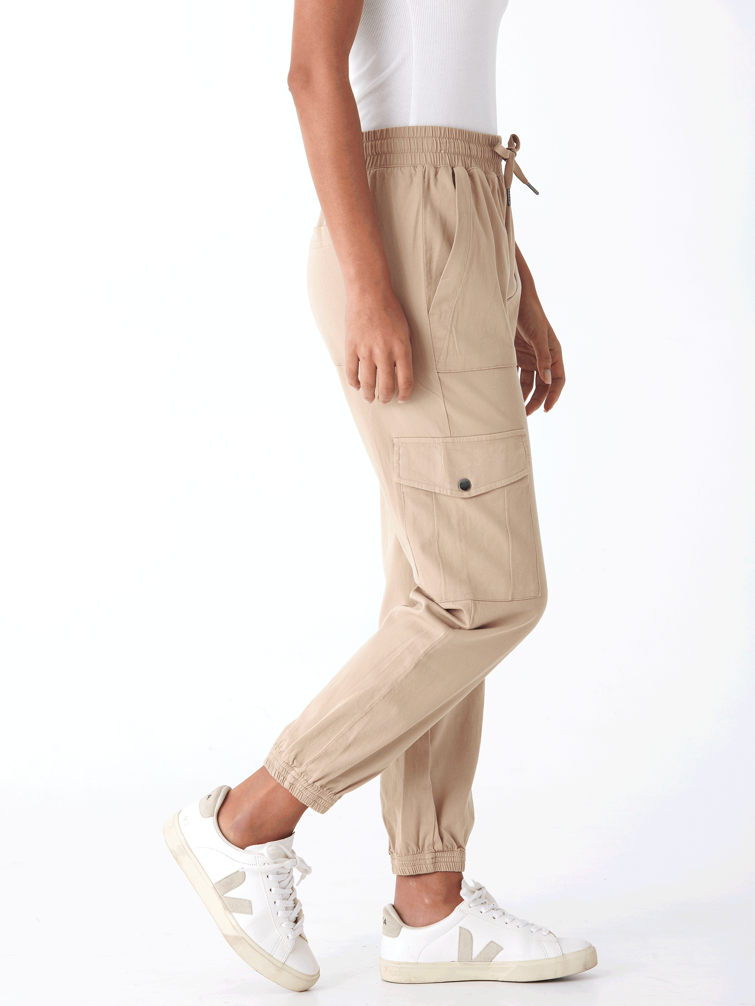 Delilah Stretch Twill Cargo Jogger 27" Womens Bottoms Pants Threads 4 Thought 