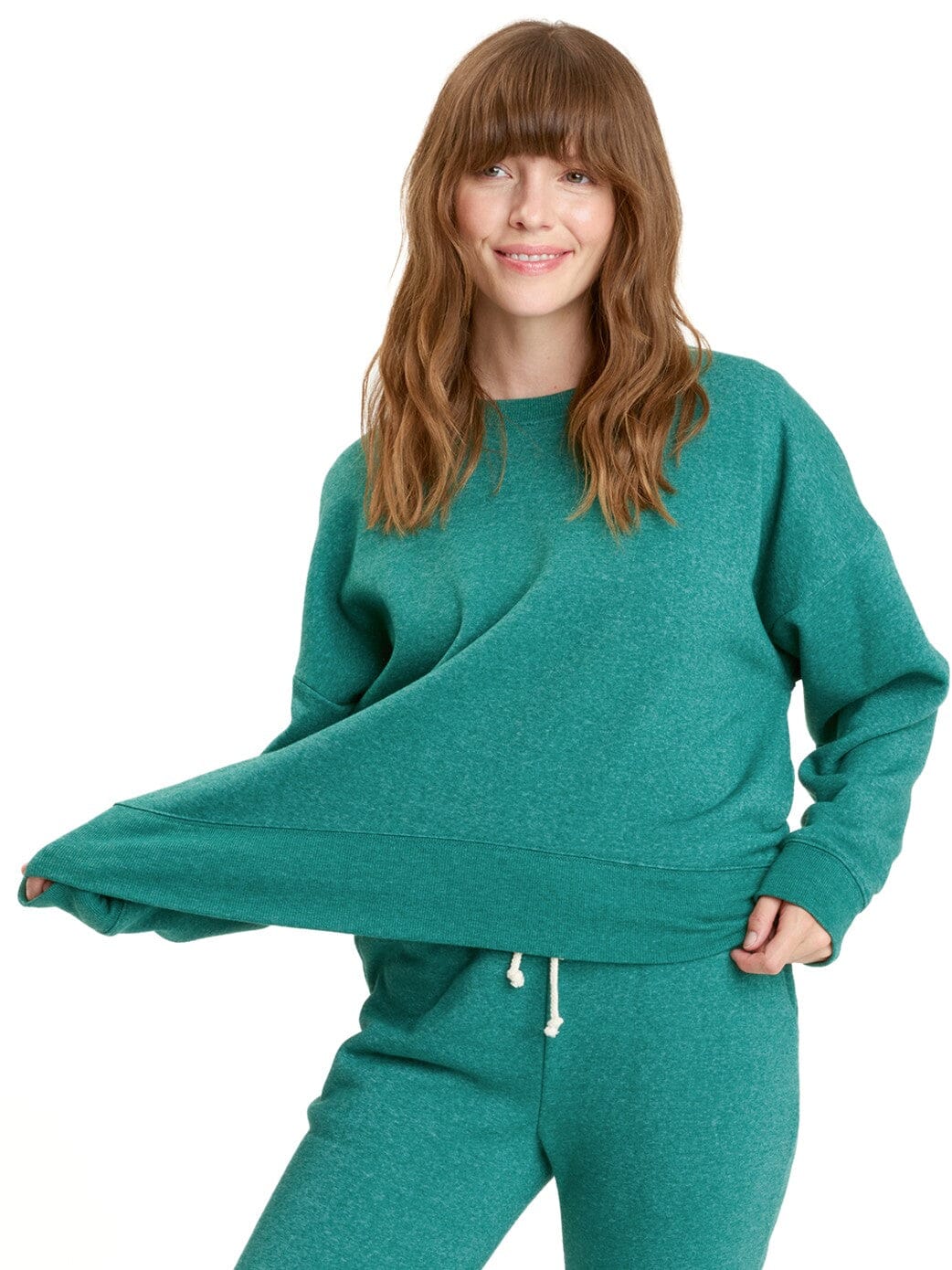 Naia Triblend Fleece Drop Shoulder Pullover Womens Outerwear Sweatshirt Threads 4 Thought 