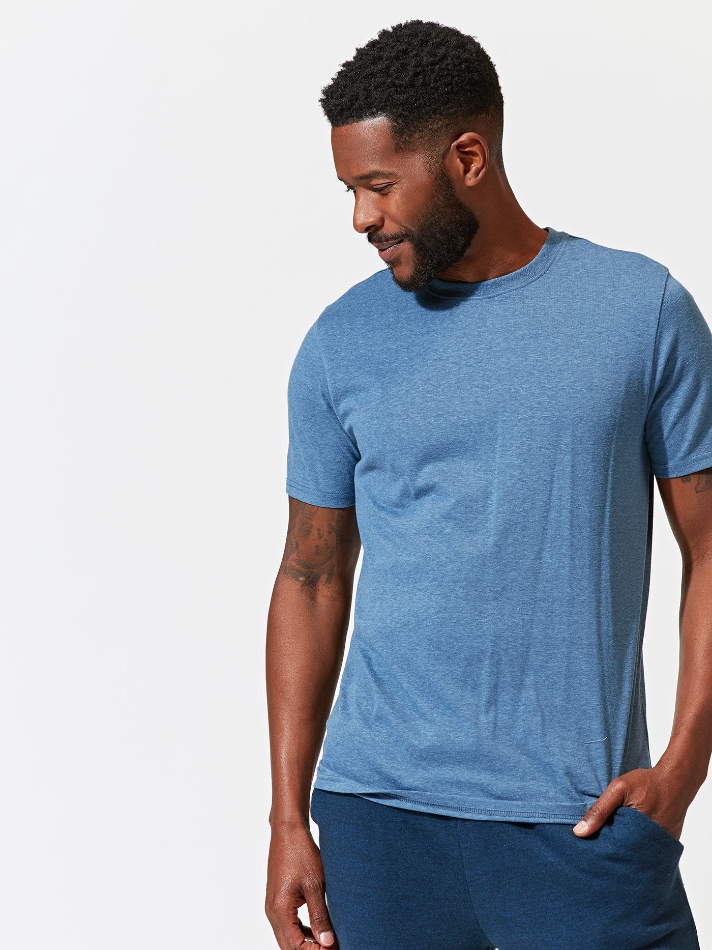 Triblend Crew Neck Tee Mens Tops Threads 4 Thought