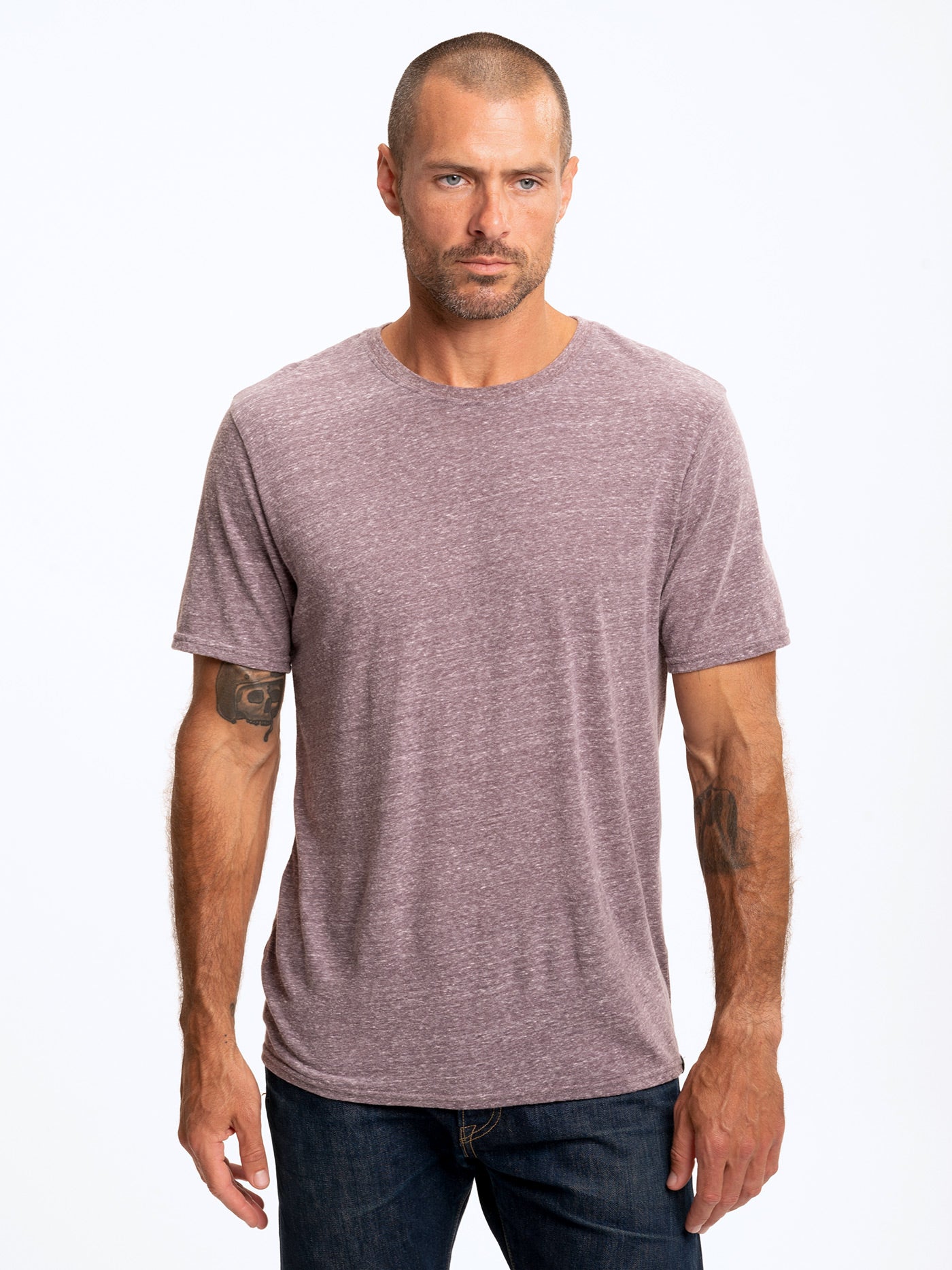 Triblend Crew Neck Tee Mens Tops Tshirt Short Threads 4 Thought 