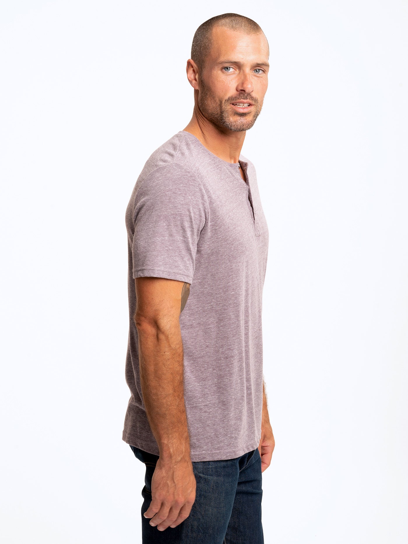 Triblend Henley Mens Tops Tshirt Short Threads 4 Thought 