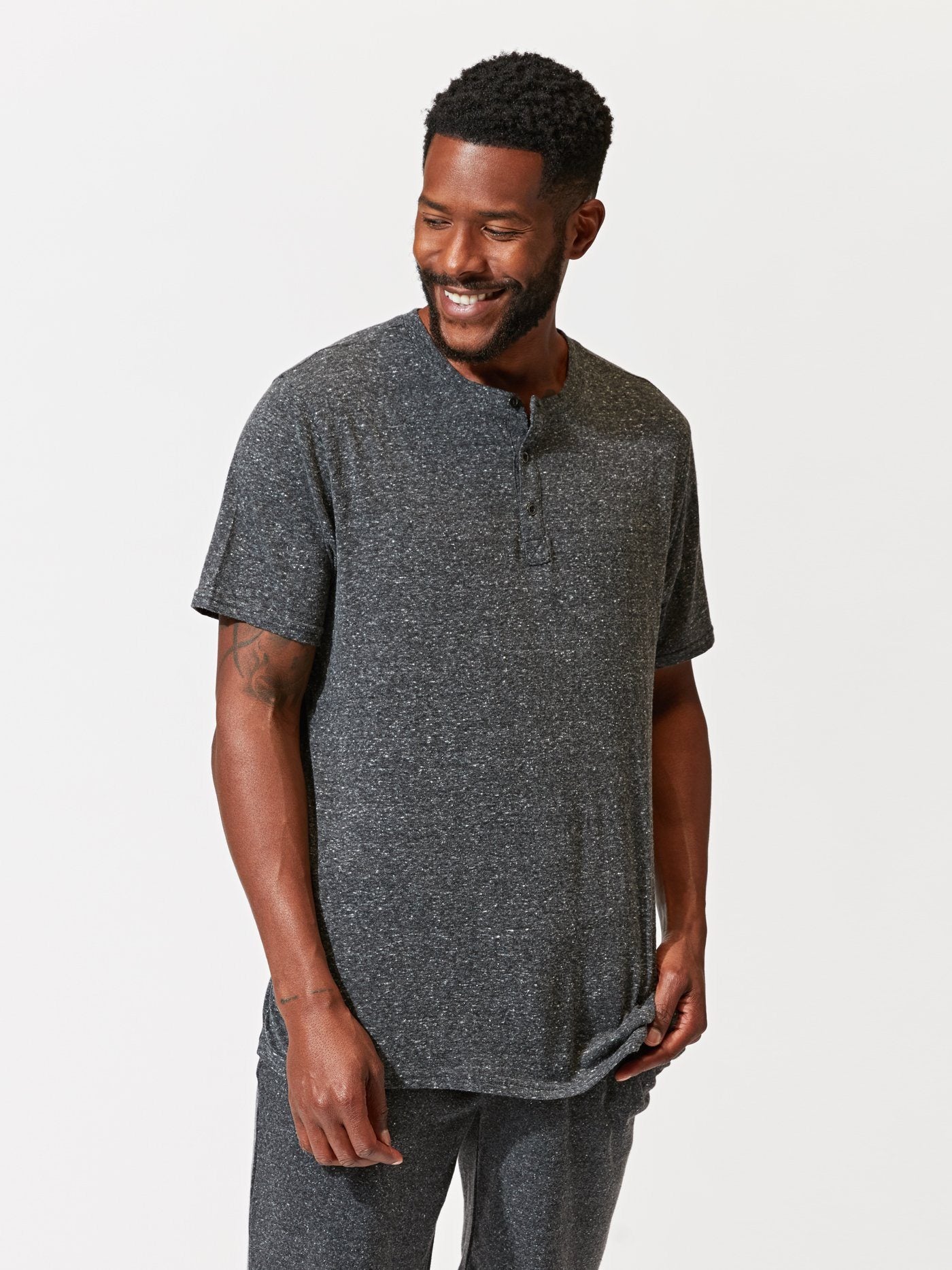 Triblend Henley Mens Tops Threads 4 Thought