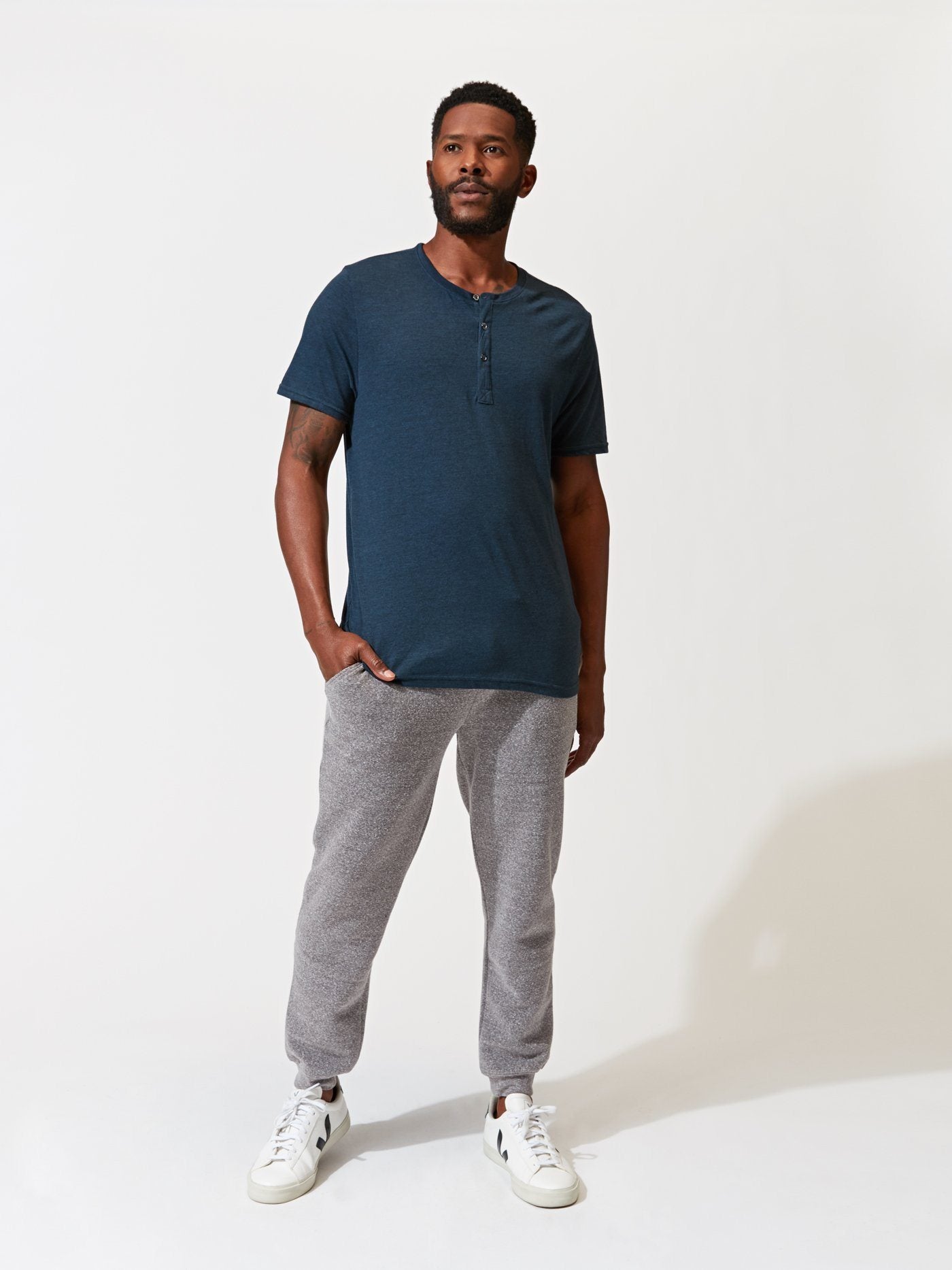 Triblend Henley Mens Tops Threads 4 Thought 