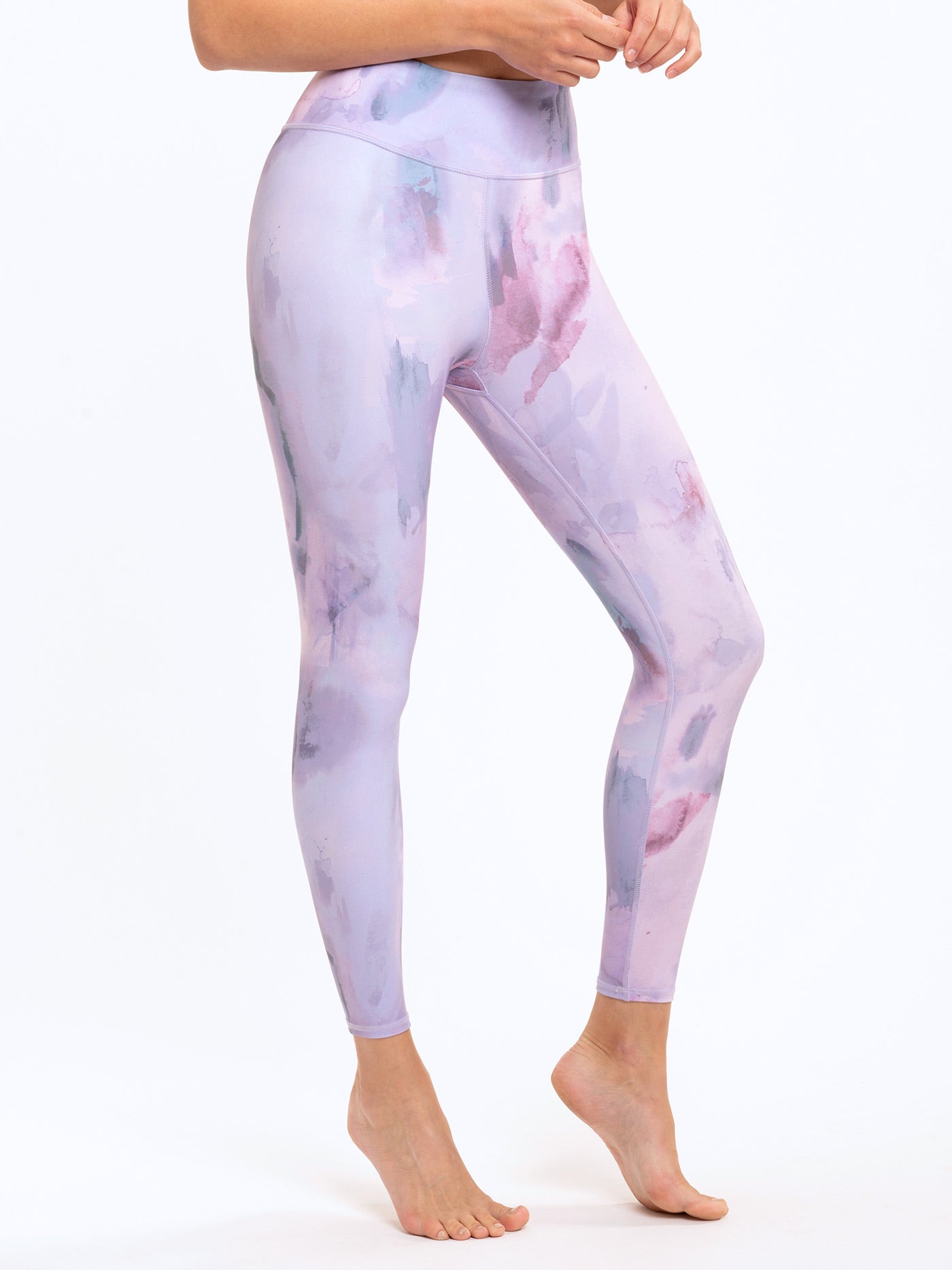 Jackie Abstract Watercolor Hi-Rise 7/8 Legging Womens Bottoms Leggings Threads 4 Thought 