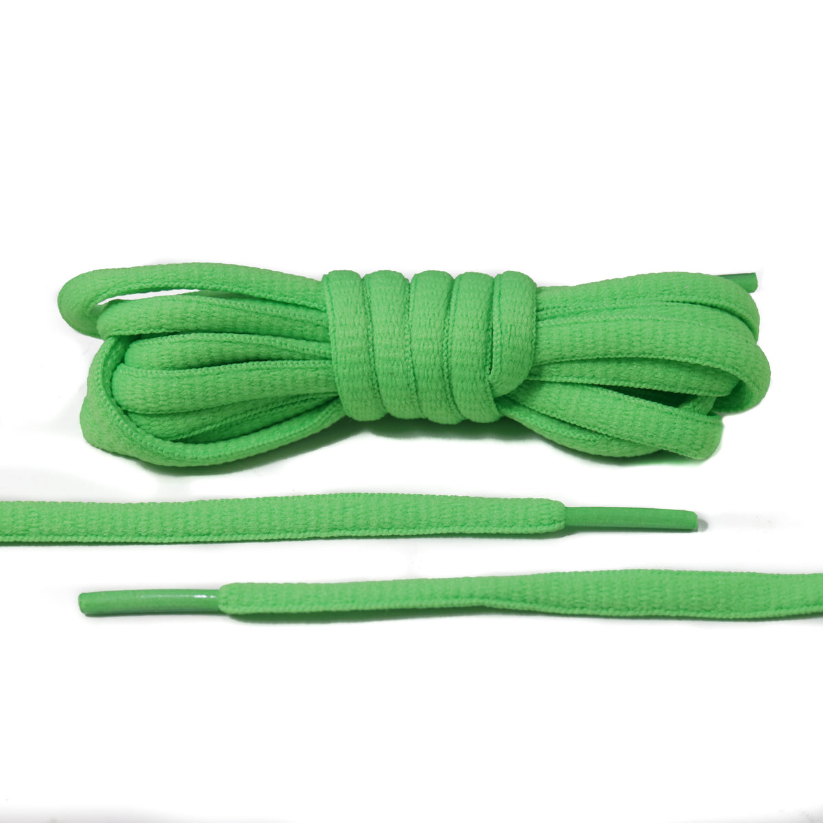 neon green oval shoelaces