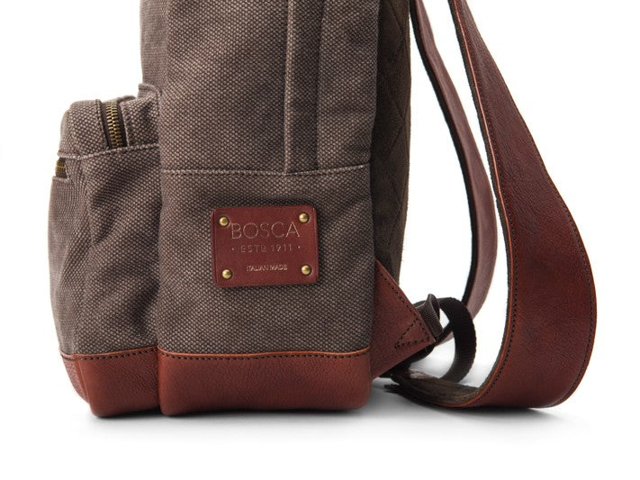 Bosca Fabric & Washed Leather Backpack