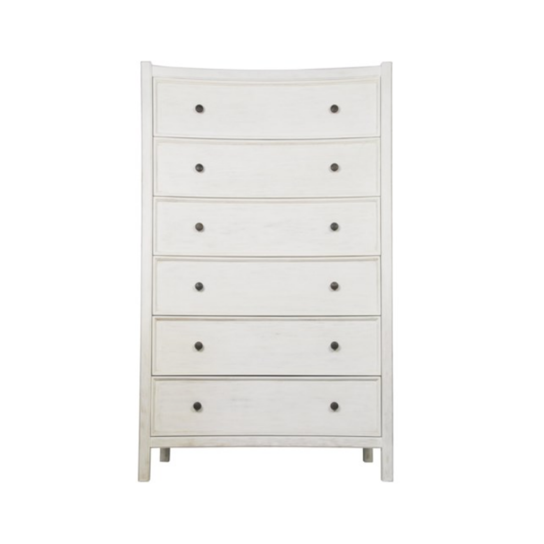 white tall boy dresser