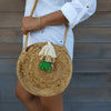 sac en jute vert pour femme