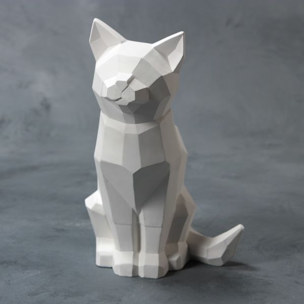 Mayco Earthenware Bisque - MB1517 Faceted Cat