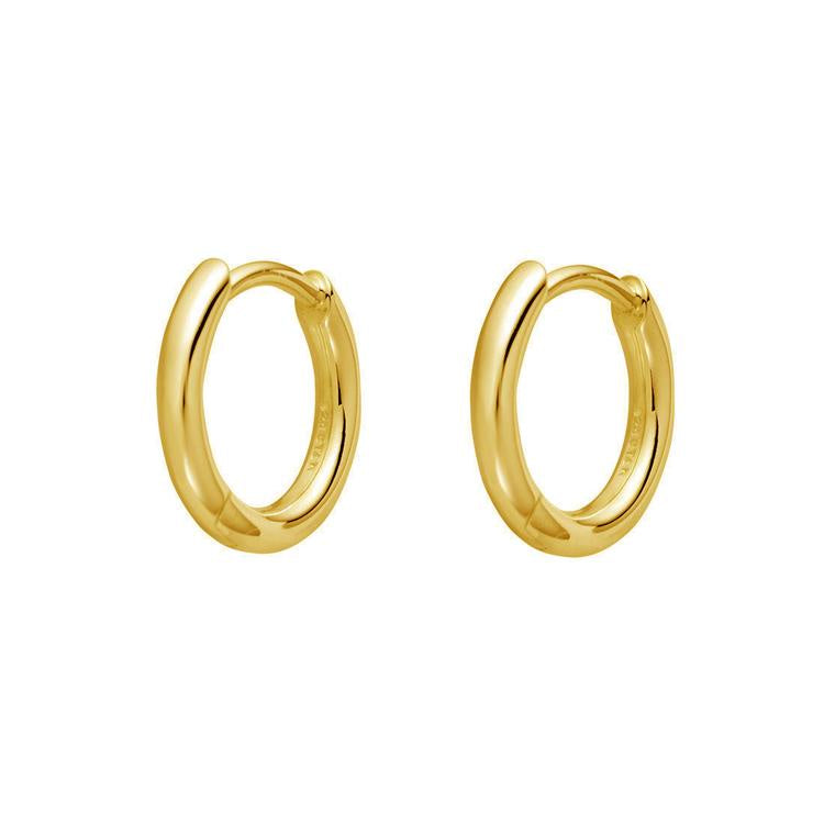 Delicate Gold Round Huggie