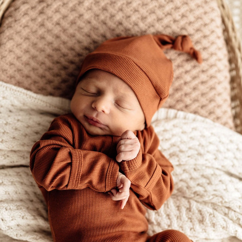 Biscuit Ribbed Beanie