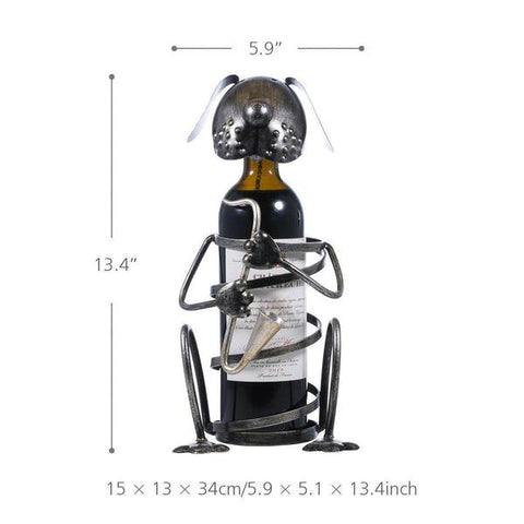 Dog Music Band Wine Bottle Holder - Raw Deco Lab