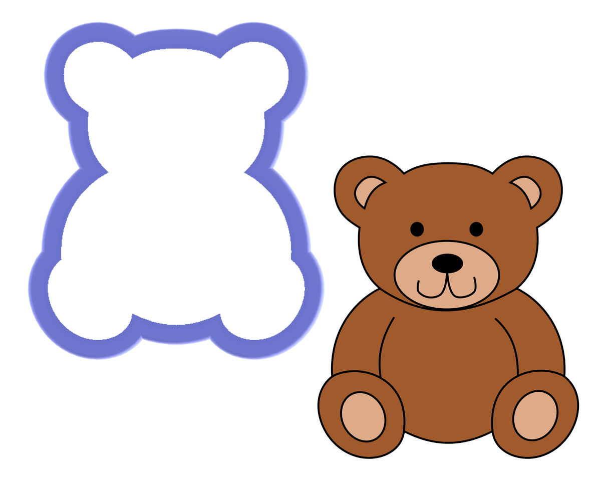Large Teddy Bear 5/'/' Cookie Cutter