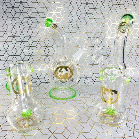Gilded Glass Dab Rig & Bubblers